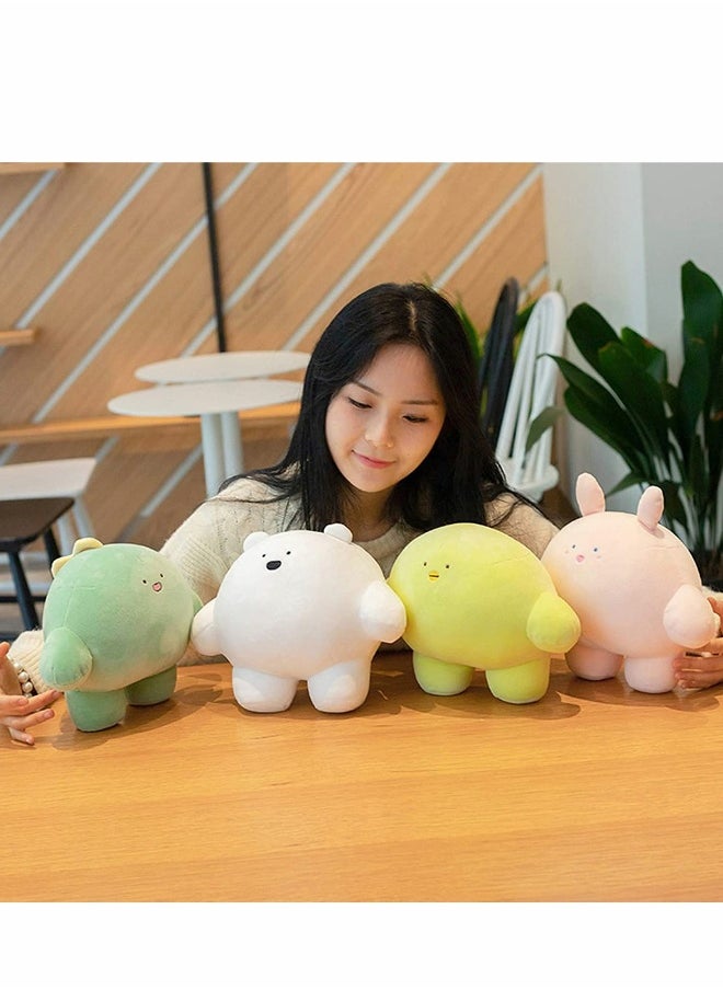 Super Soft 9'' Cartoon Bear Plush Stuffed Animal Body Pillow for Kids -  Hugging Toy Gift for Bedding, Kid's Nap Time - Kawaii Cylindrical Pillows