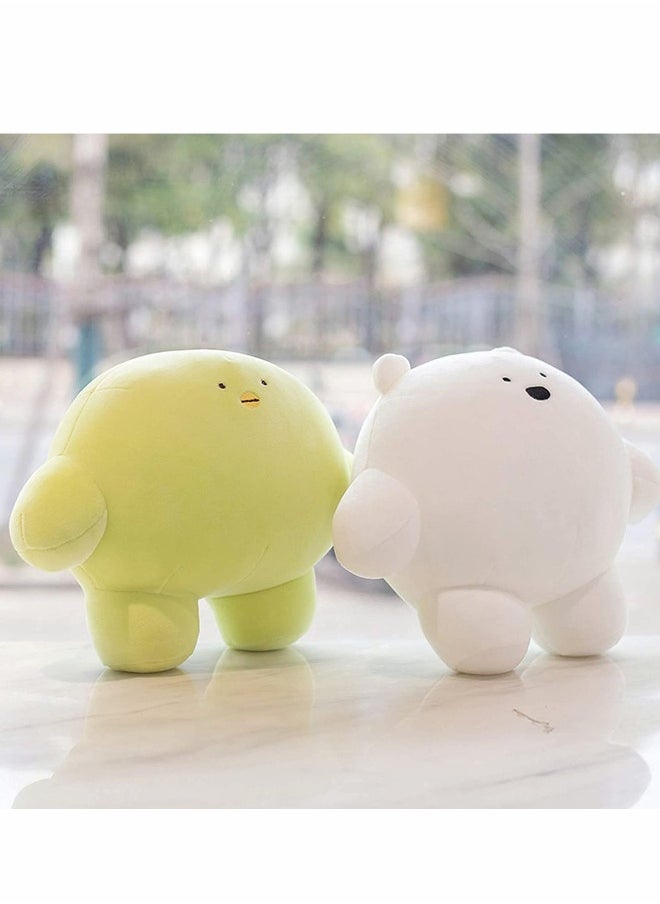 Super Soft 9'' Cartoon Bear Plush Stuffed Animal Body Pillow for Kids -  Hugging Toy Gift for Bedding, Kid's Nap Time - Kawaii Cylindrical Pillows