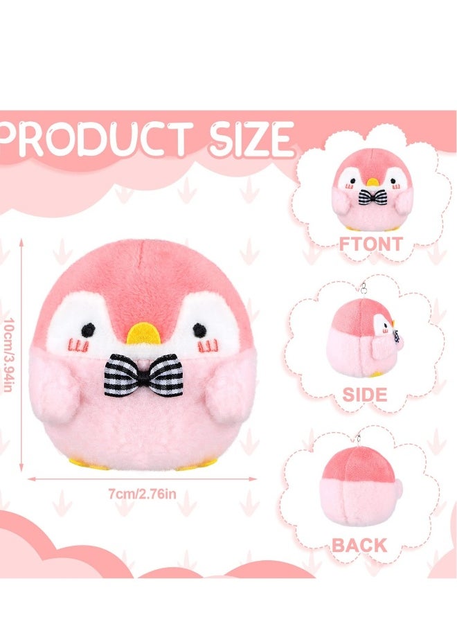 9 PCS Penguin Stuffed Plush Toys with Keychain, Hanging Penguin Toys Penguin Party Decorations, Suitable for Girl Boy Penguin Pendant Party Favor Gift (4.3 Inch）
