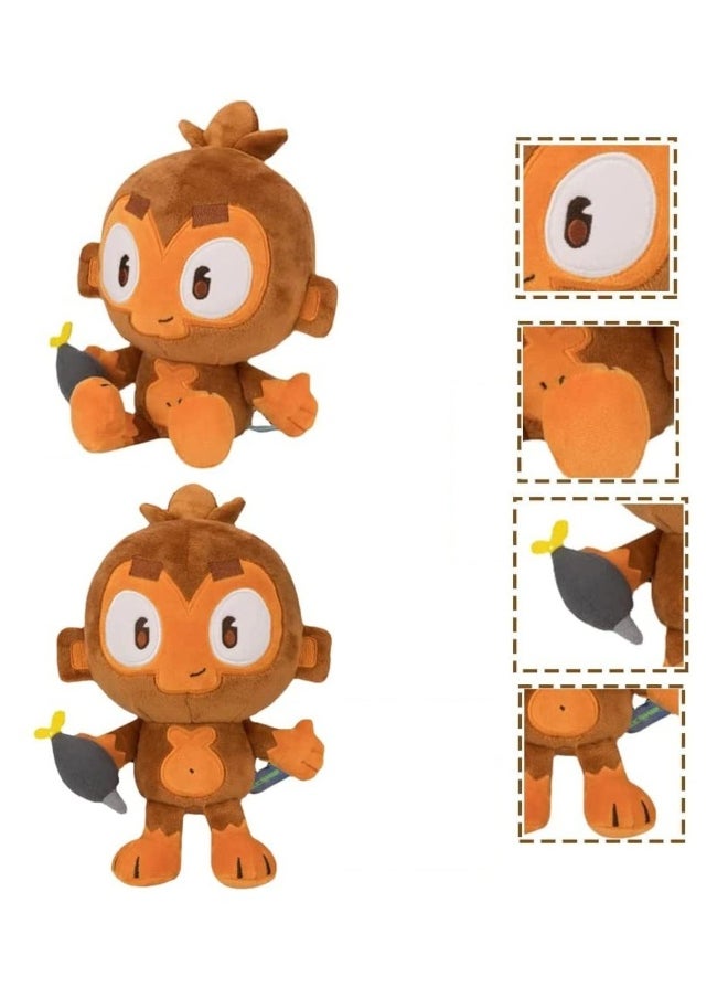 Dart Monkey Plush Doll, 9.8in Soft Stuffed Game Animal, Adorable Toy, Ideal Fan Gift, Perfect for Collectors and Kids, Great for Cuddling and Display, Brown