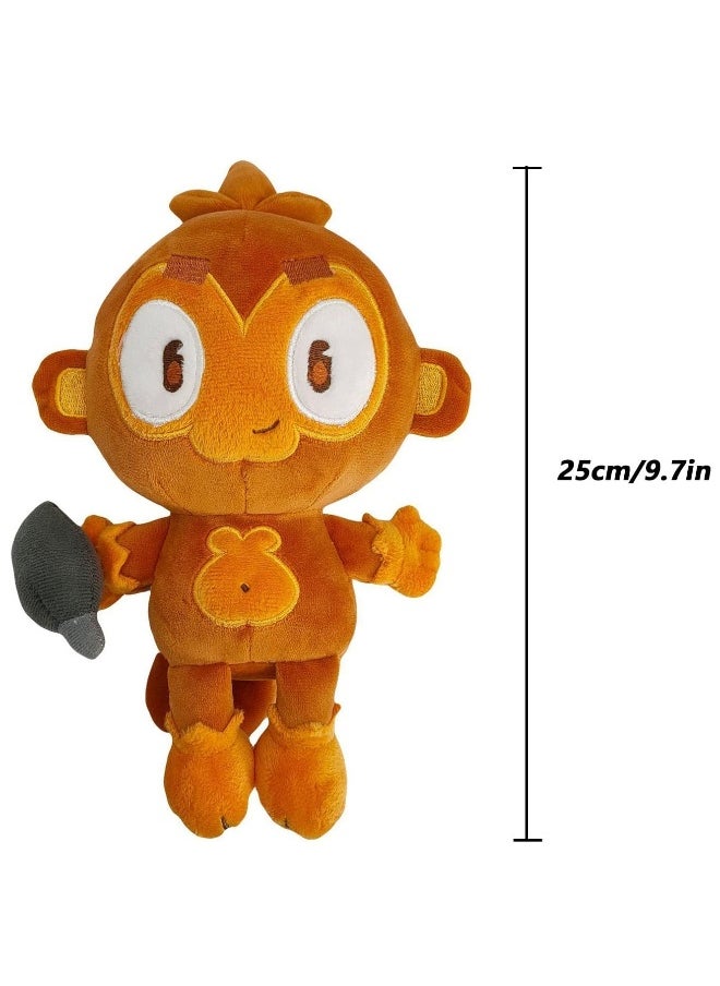 Dart Monkey Plush Doll, 9.8in Soft Stuffed Game Animal, Adorable Toy, Ideal Fan Gift, Perfect for Collectors and Kids, Great for Cuddling and Display, Brown