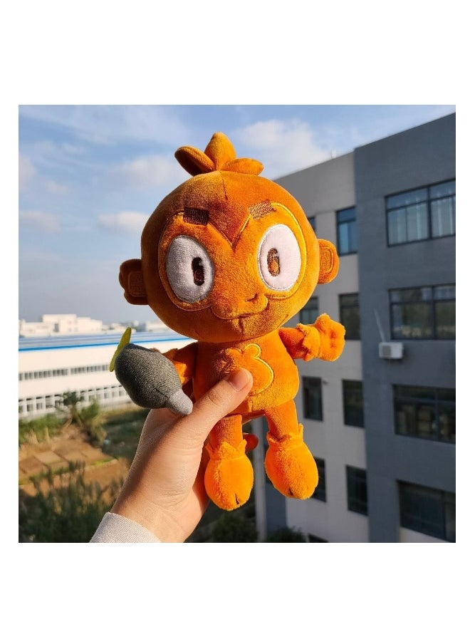 Dart Monkey Plush Doll, 9.8in Soft Stuffed Game Animal, Adorable Toy, Ideal Fan Gift, Perfect for Collectors and Kids, Great for Cuddling and Display, Brown