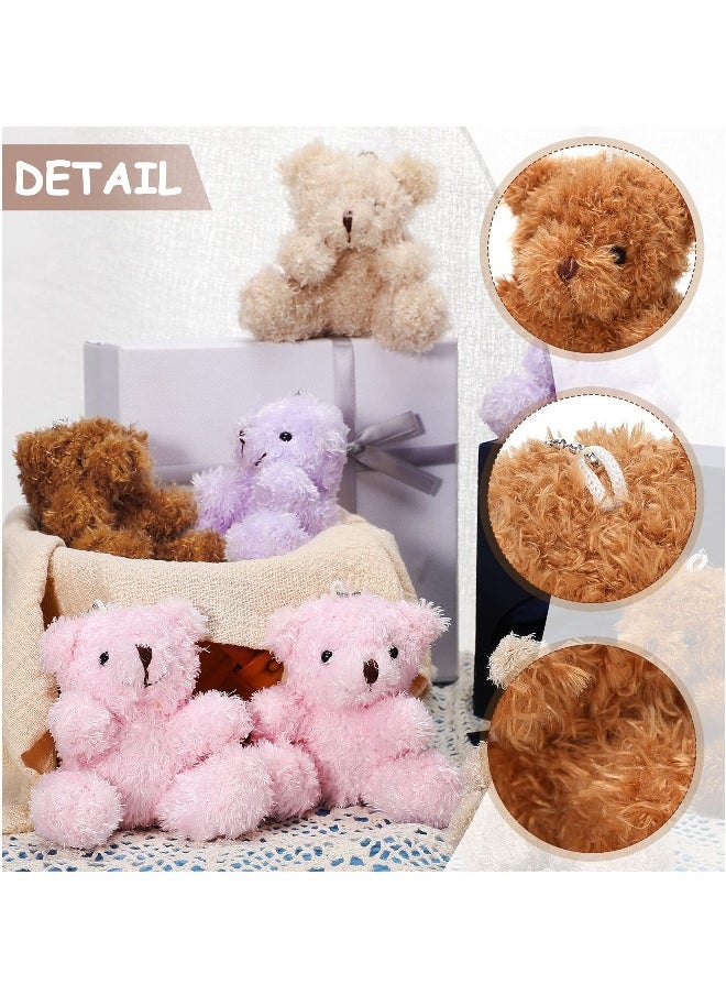 Plush Teddy Bear Pendant, Mini Plush Animal Soft Bear Doll Toys for Keychain Bag DIY Decorations, Birthday Wedding Graduation Gifts, Gift Box Filled Party Decorations 8pcs