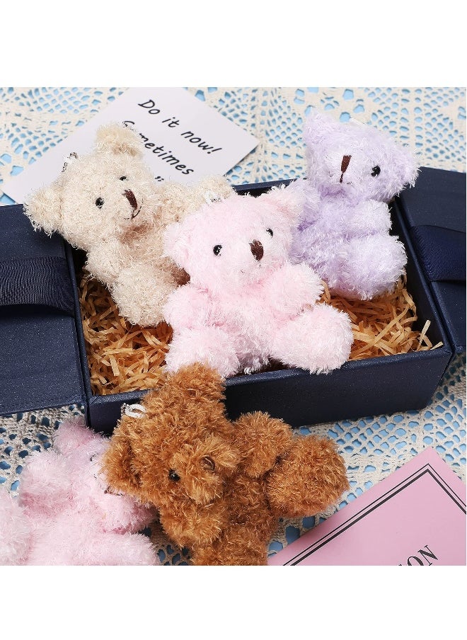 Plush Teddy Bear Pendant, Mini Plush Animal Soft Bear Doll Toys for Keychain Bag DIY Decorations, Birthday Wedding Graduation Gifts, Gift Box Filled Party Decorations 8pcs