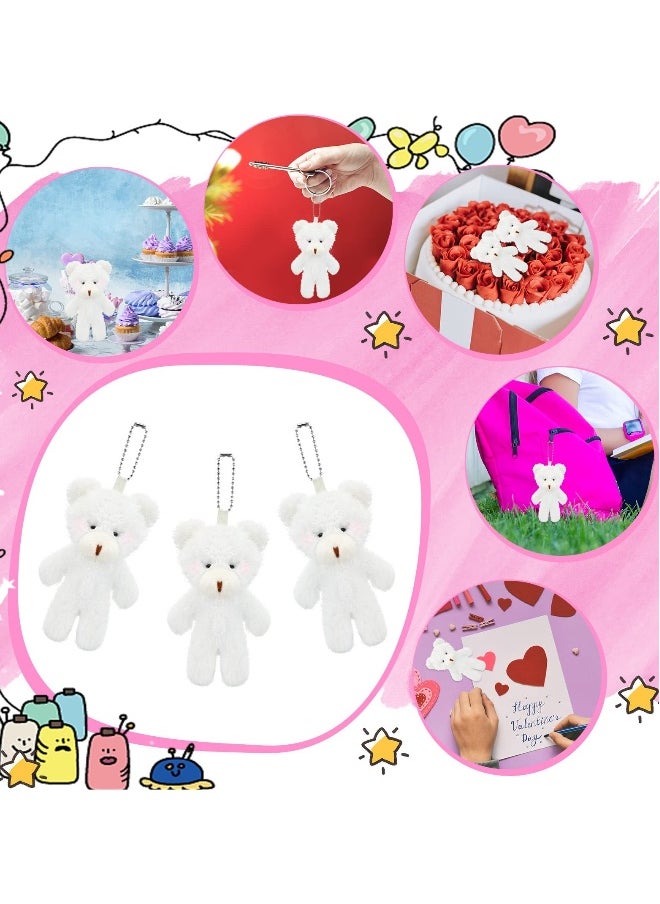 Plush Bear Stuffed Animals Pendant, Mini Stuffed Tiny Bear Soft Plush Stuffed Bear Doll for Gift DIY Birthday Party Accessory Decorations 12 Pcs