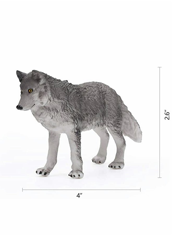 Wolf Figurine Set 7 Pieces Jumbo Wolf Toys for Kids Perfect Birthday Gift and Party Decoration