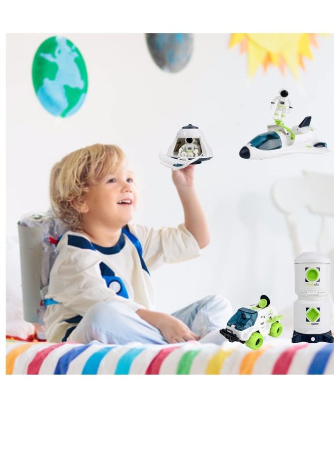 Astronaut Space Ship Shuttle Rocket Pretend Play Set City Space Mars Exploration Space Shuttle Toy Kit