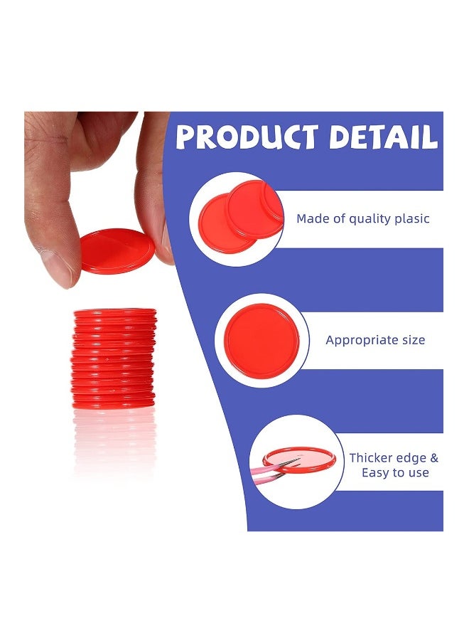 Round Chips Learning Toys 160 Pcs/Set 4 Color Round Chips Counting Numbers Teaching for Crafts Decoration Plastic Counting Chips for Math