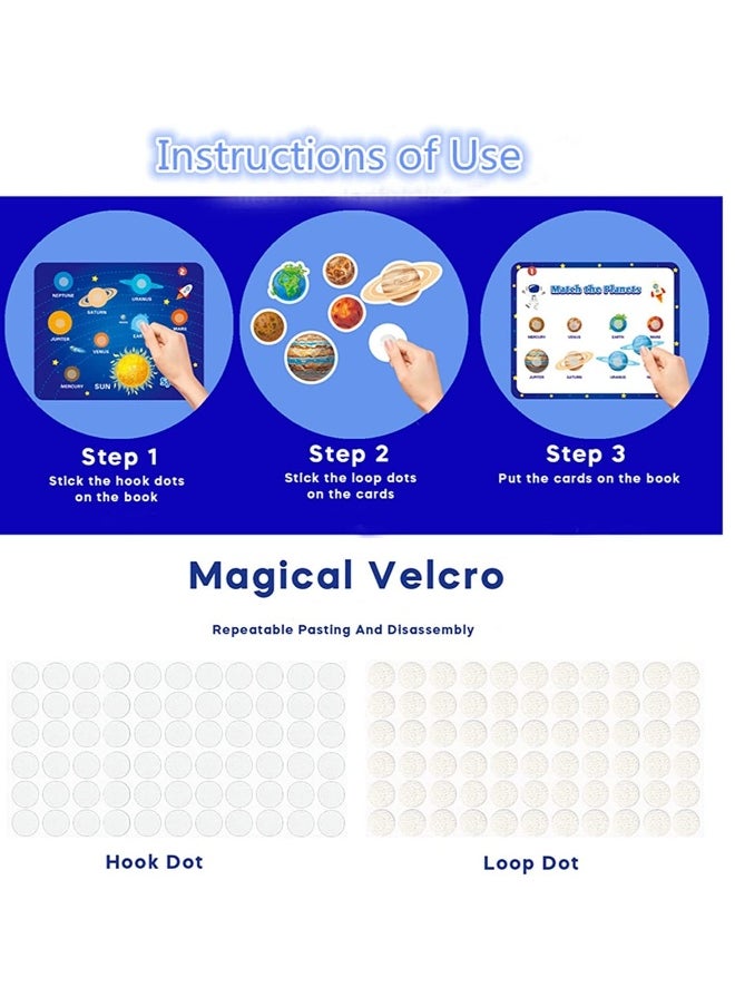 Preschool Montessori Toys for Toddlers, Space Busy Book Learning Toys for Kids Toddlers Preschool Learning Activities, Autism Sensory Educational Toys for Boys Girls Birthday Gifts