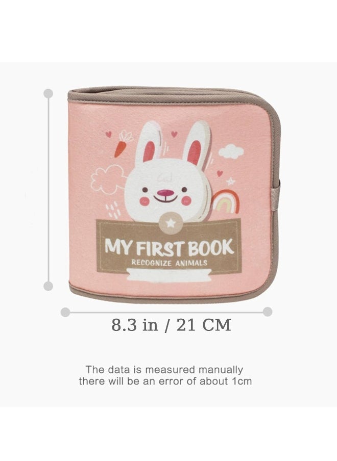 Busy Book for Toddlers, Soft Cloth Books, Baby Books, Quiet Book Montessori Toy, Early Learning Developmental Plush Soft Activity Book, Interactive Books for Toddlers Infants, Sensory Busy Books