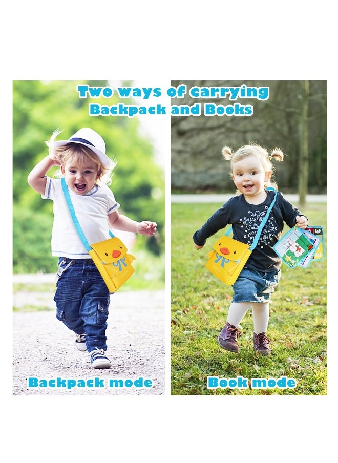 Quiet Book for Toddlers, Busy Book Learning Toys, Sensory Busy Board 3D Activities Book Dollhouse Bag, Engaging Learning Adventure, Foster Real-Life Skills, Airplane Must Haves for Toddlers Carry Home