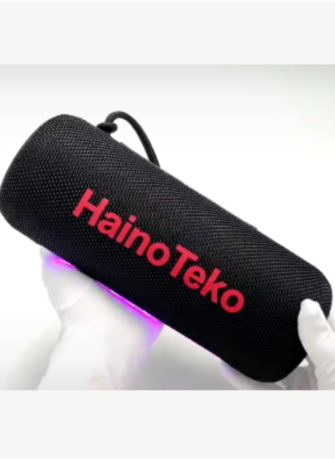 Haino Teko Germany S92 Portable Wireless Speaker With High Bass Sound Quality Multi Functional Button Cotrol and LED Light(Red)