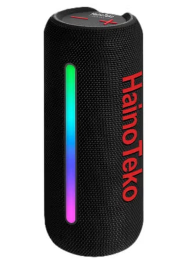 Haino Teko Germany S92 Portable Wireless Speaker With High Bass Sound Quality Multi Functional Button Cotrol and LED Light(Red)