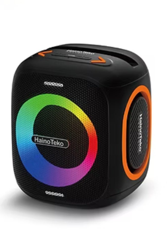 Haino Teko Germany  TB-3 Mini Portable Wireless Bluetooth Speaker With Hifi Sound Quality Button Control and RGB Lighting (Black)