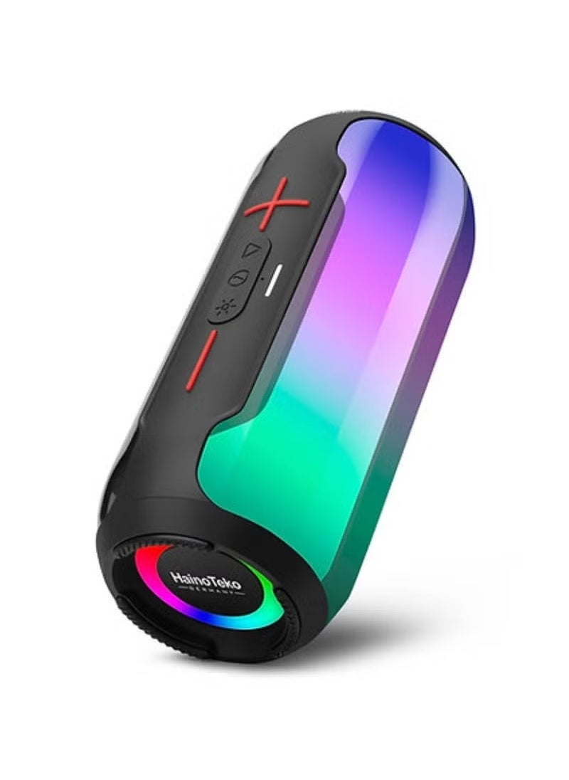 S88 Wireless Speaker Bluetooth Speaker Portable Bluetooth Wireless Speaker With Full Body Light Show, TWS Pairing, RGB Lights, AUX-In, Card Slot, USB-C, Bluetooth And FM Radio Speaker Portable Speaker For Indoor & Outdoor Party