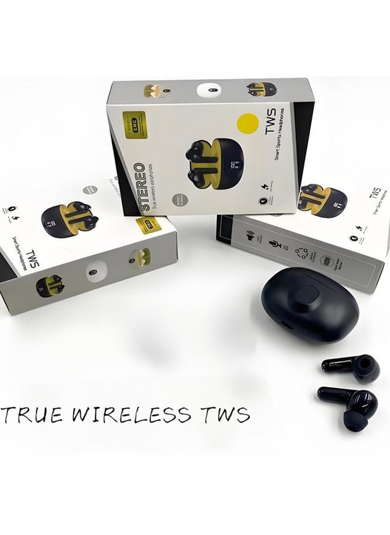 True Wireless Earbuds Digital Display Bluetooth Headset Noise Reduction No Sound Leakage No Delay Bluetooth 5.4 Comfortable - Black