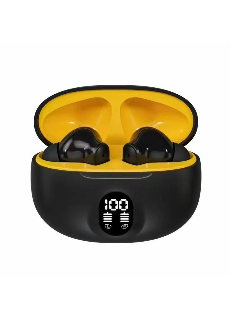 True Wireless Earbuds Digital Display Bluetooth Headset Noise Reduction No Sound Leakage No Delay Bluetooth 5.4 Comfortable - Black