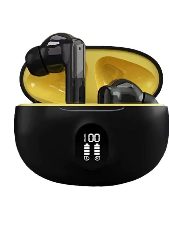 True Wireless Earbuds Digital Display Bluetooth Headset Noise Reduction No Sound Leakage No Delay Bluetooth 5.4 Comfortable - Black