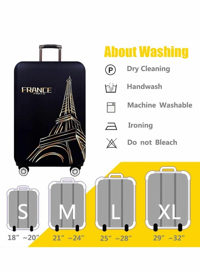 Waterproof Luggage Cover, Washable Spandex Suitcase Protector for 25 to 28 Inch Travel Bags