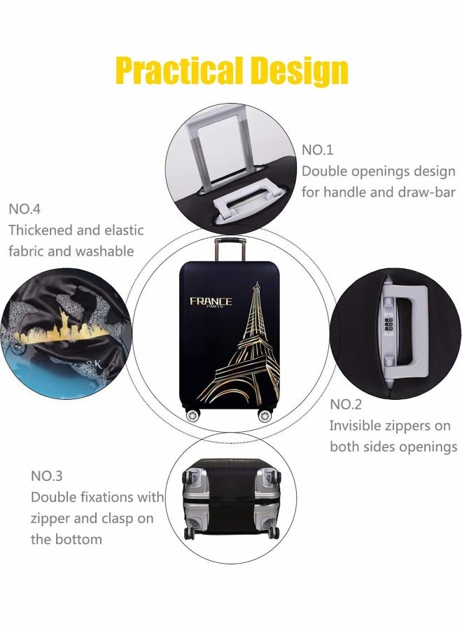 Waterproof Luggage Cover, Washable Spandex Suitcase Protector for 25 to 28 Inch Travel Bags