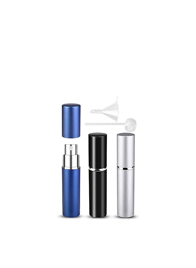 Mini Perfume Atomisers Bottles Refillable Fine Mist Spray Bottles Portable Travel Atomizer Bottle Set with Funnel and Perfume Diffuser Pump