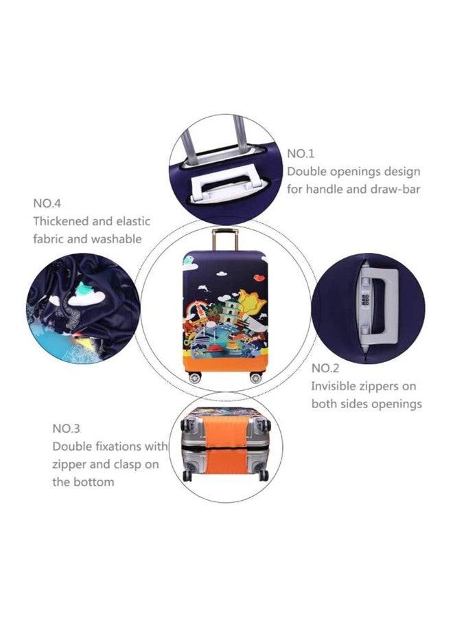 Thickened Luggage Covers Travel Luggage Cover Spandex Suitcase Protector Multicolour (L(for 25-28