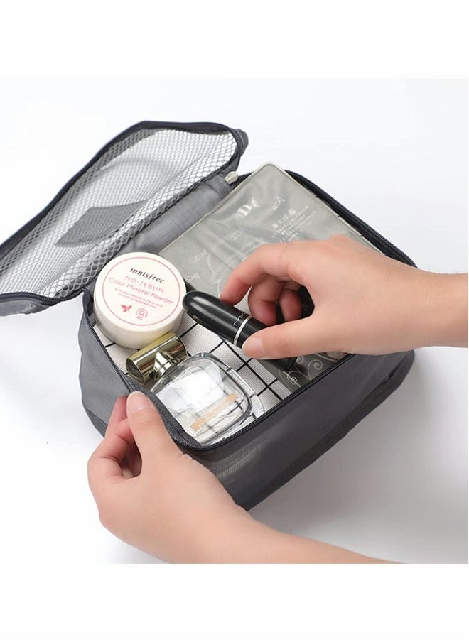 Packing Cubes for Travel, 7 Set Luggage Organizers with Shoe Bag, Clothes Bag, Electronics Bag, Cosmetics Bag, Made with Wearable Waterproof Fabric, Packing Organizers for Travel Accessories (Gray)