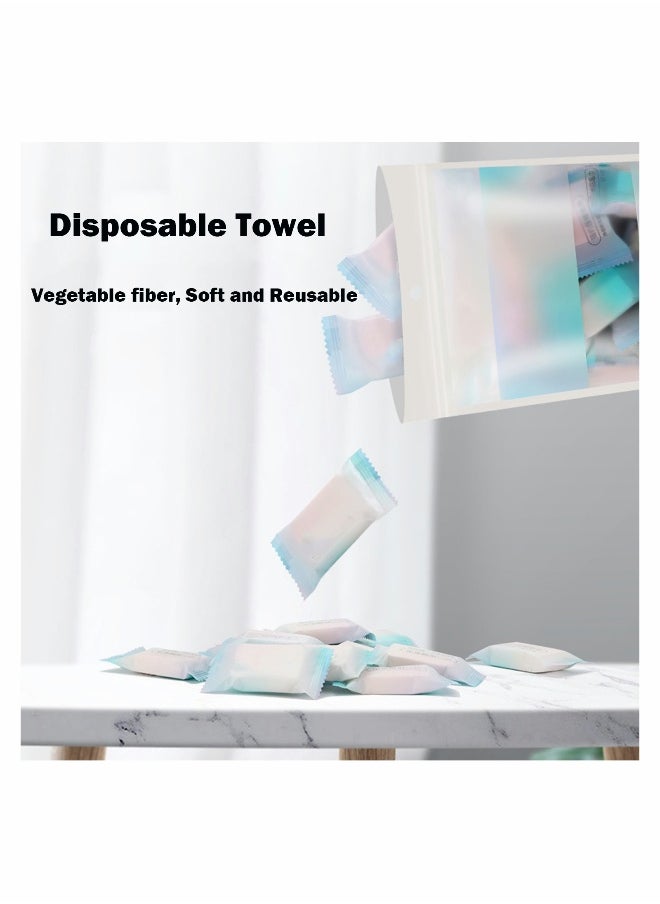 Disposable Compressed Towel Tablets 44 Pack Compressed Washcloths, Camping Towels, Large Towels 15.7in Long and Thick, Soft and Reusable, Suitable for Baby Travel Camping Guests