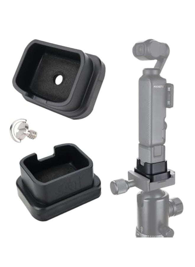 Silicone Non-Slip Base Support Base with Arca Swiss Interface for DJI Osmo Pocket 3, Silicone Non-Slip Desktop Mount, Osmo Pocket 3 Accessories, Inner softsponge Protection Accessories