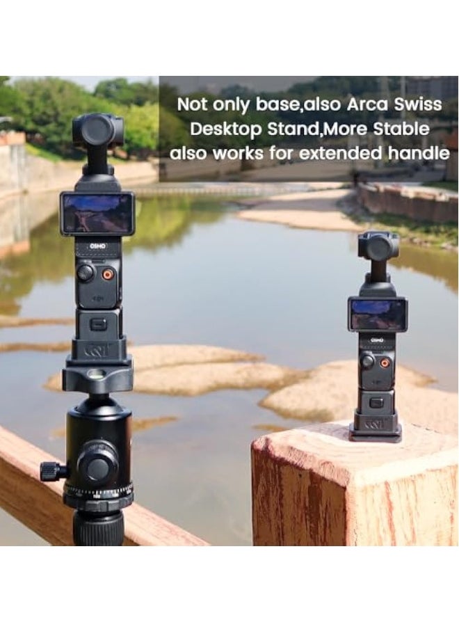 Silicone Non-Slip Base Support Base with Arca Swiss Interface for DJI Osmo Pocket 3, Silicone Non-Slip Desktop Mount, Osmo Pocket 3 Accessories, Inner softsponge Protection Accessories
