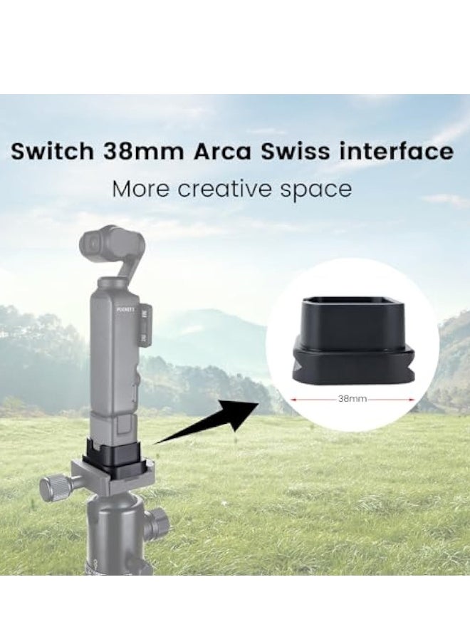 Silicone Non-Slip Base Support Base with Arca Swiss Interface for DJI Osmo Pocket 3, Silicone Non-Slip Desktop Mount, Osmo Pocket 3 Accessories, Inner softsponge Protection Accessories