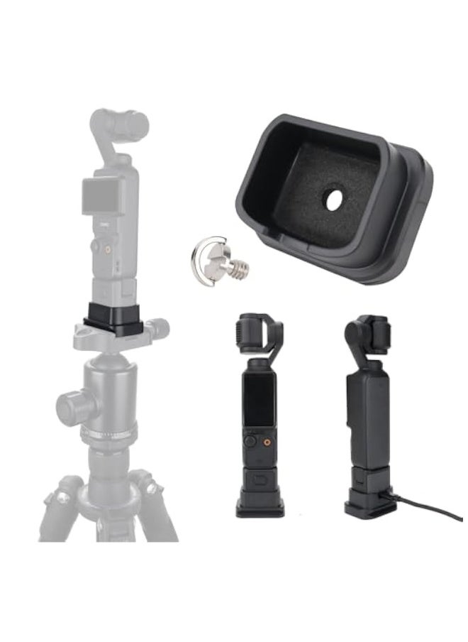 Silicone Non-Slip Base Support Base with Arca Swiss Interface for DJI Osmo Pocket 3, Silicone Non-Slip Desktop Mount, Osmo Pocket 3 Accessories, Inner softsponge Protection Accessories