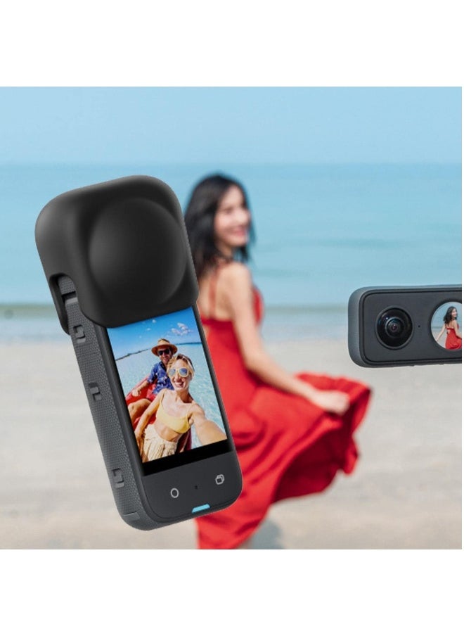 Silicone Lens Cap Protector for Insta360 X3 | Dust-Proof Replacement Cover for Action Camera | Compatible Lens Guard Accessories