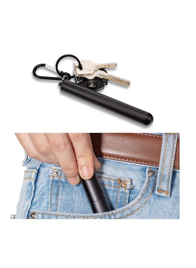 Reusable Telescopic Metal Straws, 3 Pack Stainless Steel Collapsible Drinking Straw, Portable Pocket Drinking Straws for Travel, with Cleaning Brush & Carabiner (Rose, Black, Silver)