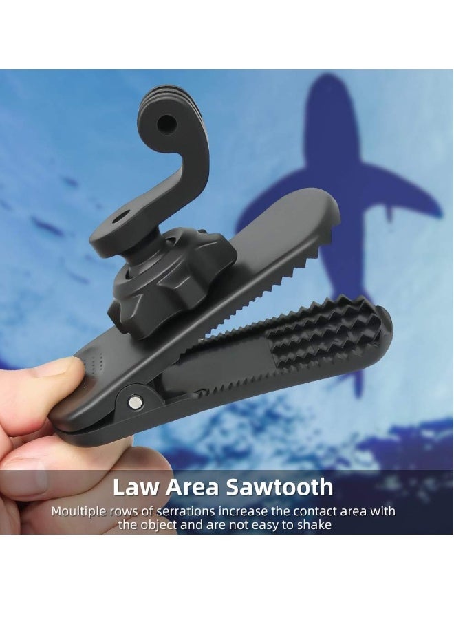 Backpack Strap Mount Quick Clip for Camera, 360° Rotation Clamp Hero 11 10 9 8 7 6, fusion and DJI Osmo Action 3 2, AKASO Campark Crosstour Cameras