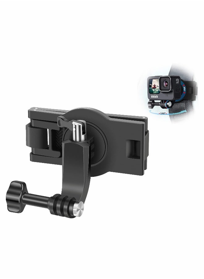 Backpack Strap Mount Adjustable Camera Shoulder Mount, Which Compatible with Most Action Camera