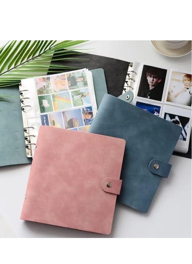 Photo Albums 200 Pockets Premium Leather Fujifilm Instax Mini Album, Wallet Size 3 Inch Picture Name Card Book (Green)
