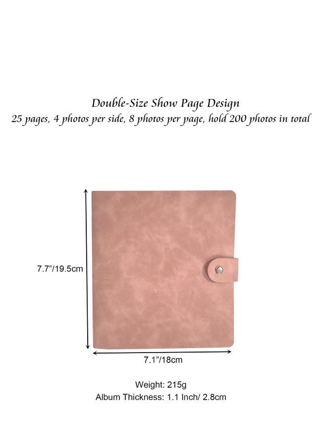 Photo Albums 200 Pockets Premium Leather Fujifilm Instax Mini Album, Wallet Size 3 Inch Picture Name Card Book (Green)