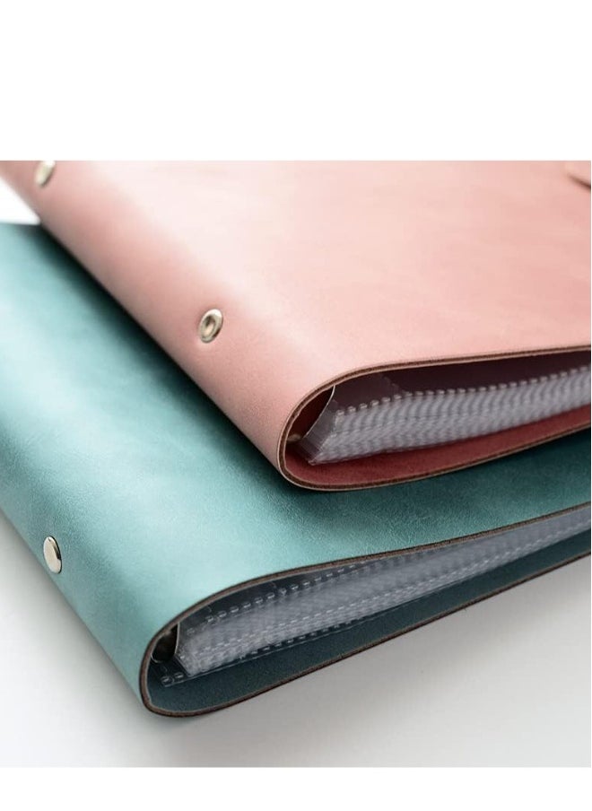Photo Albums 200 Pockets Premium Leather Fujifilm Instax Mini Album, Wallet Size 3 Inch Picture Name Card Book (Green)