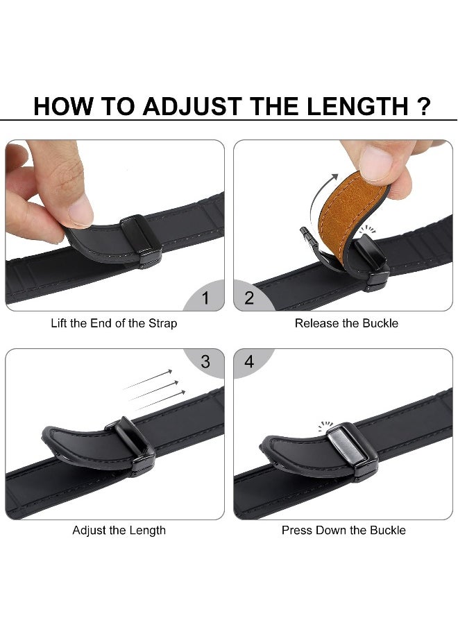 Genuine Leather Magnetic Buckle Watch Band for Apple Watch Ultra/Series 49mm, 45mm, 44mm, 42mm, Classic Brown Strap