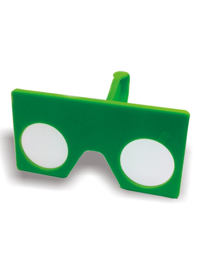 Portable Folding Mini High Light Transmission Lens Box Virtual Reality VR 3D Glasses-Color:Red
