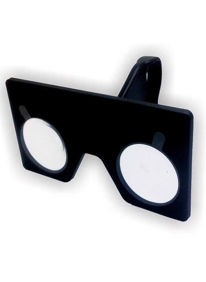 Portable Folding Mini High Light Transmission Lens Box Virtual Reality VR 3D Glasses-Color:Red