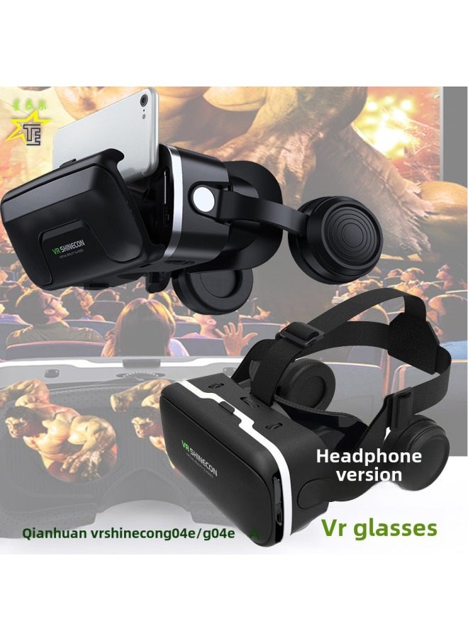 VR Glasses Thousand Magic 6 Generation G04E/A Headset Version Mobile Phone 3D Virtual Reality Helmet Large Screen 7-Color:G04E + B03 Handle
