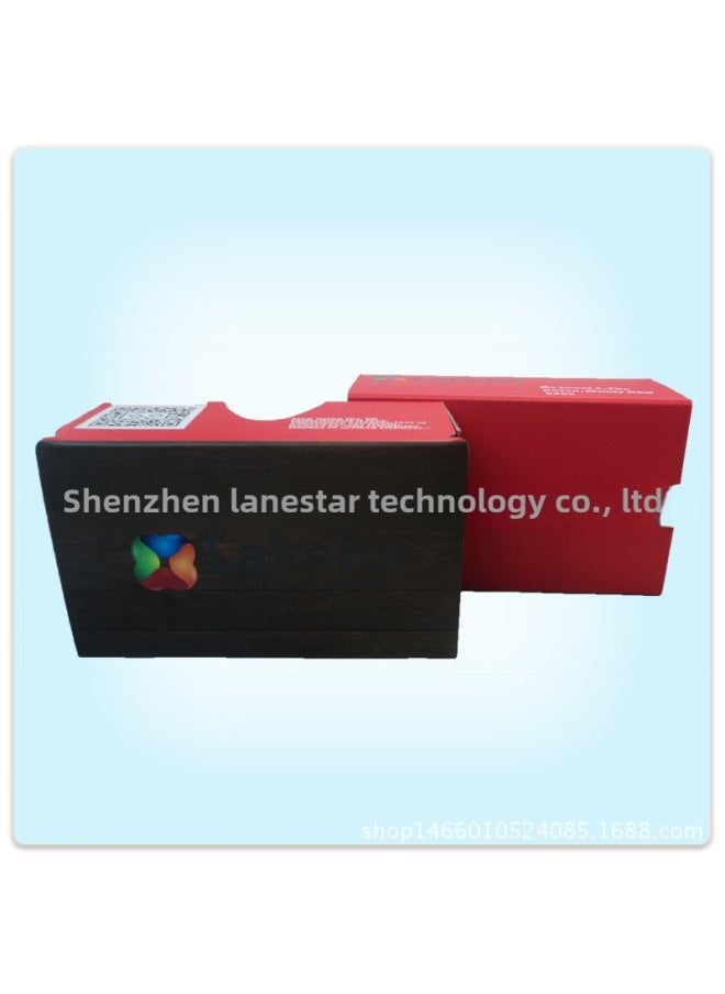 Export Quality Google Cardboard VR 2 Generation | 45mm Focal Length Lenses Google Glasses-Color:Red