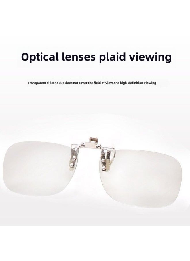 Clip 3d Glasses TV Universal Computer Myopia Clip 3D Glasses Reald Round Polarized HD Three-dimensional Suit-Color:Round Clip 1 Pair