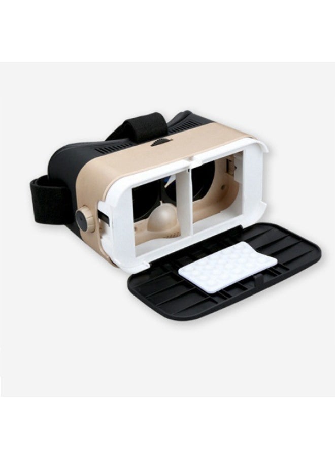 Vr I7 Mobile Phone 3d Glasses Vr Glasses VR Virtual Reality Glasses I352346-Color:Black + Gold