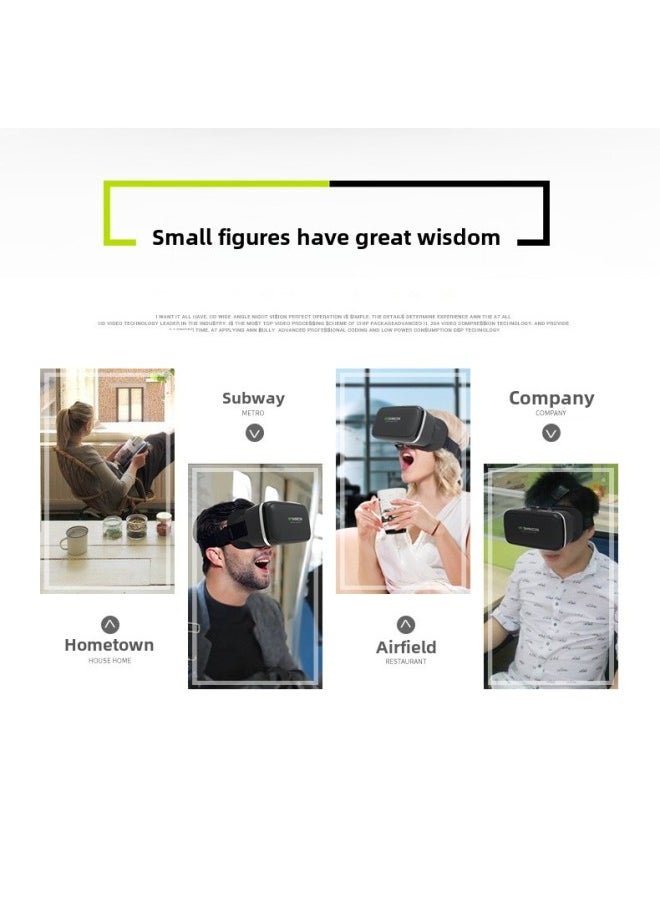 Cross-mirror VR SHINECON VR Glasses Thousand Magic 6 Generation G04 3D Mobile Phone Virtual Reality Helmet Panoramic Spot-Color:Handle Y1-White