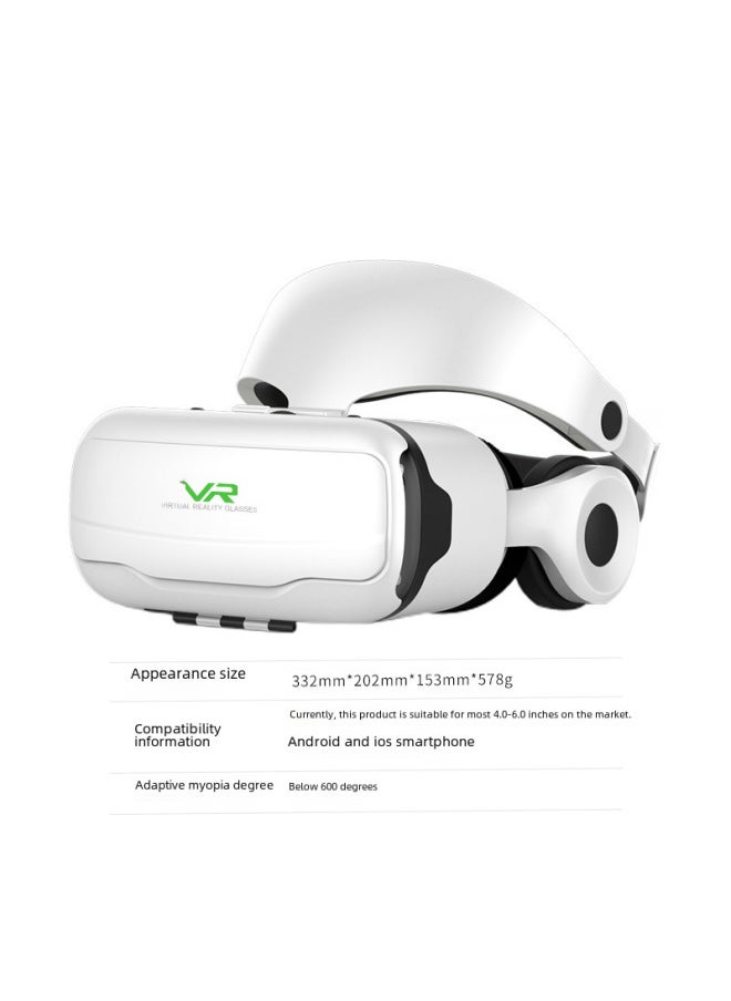 Magic Mirror G02EF HD VR Glasses Mobile Phone 3D Smart Virtual Reality Headset Glasses-Color:Four-Generation Deluxe Edition + B01 Remote Control