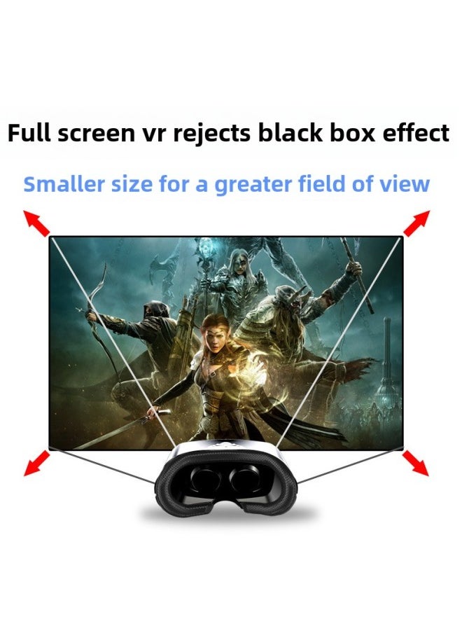 White One-piece Gift VR Classic Cinema Mobile Phone Glasses Glasses 3DVRG Special Generation Glasses-Color:Game Controller + Stand