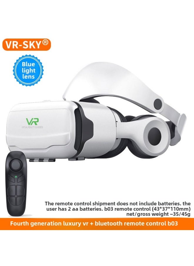 Magic Mirror G02EF HD VR Glasses Mobile Phone 3D Smart Virtual Reality Headset Glasses-Color:Four-Generation Deluxe Edition + B03